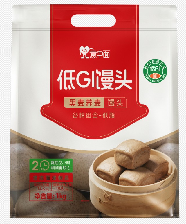 低GI黑麦荞麦馒头