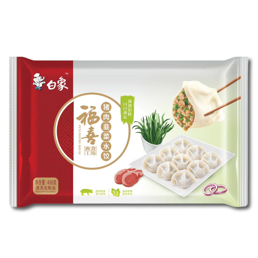 白象福喜猪肉韭菜水饺