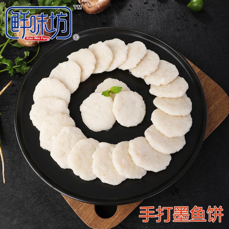 手打墨鱼饼